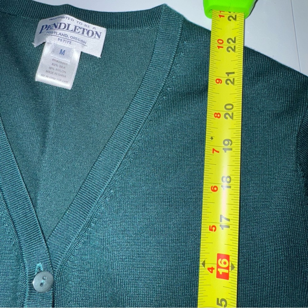 Pendleton Silk Blend Vneck Button Down Cardigan G… - image 5